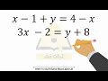 حل هيئة معادلات بمجهولين بطريقة الحذف طريقة مقارنة المعاملات