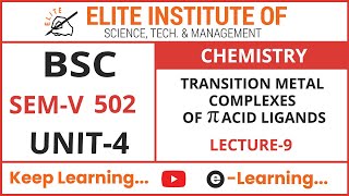 BSC SEM V || CHEMISTRY 501 || UNIT 2 || CHAPTER 02 || LECTURE 9