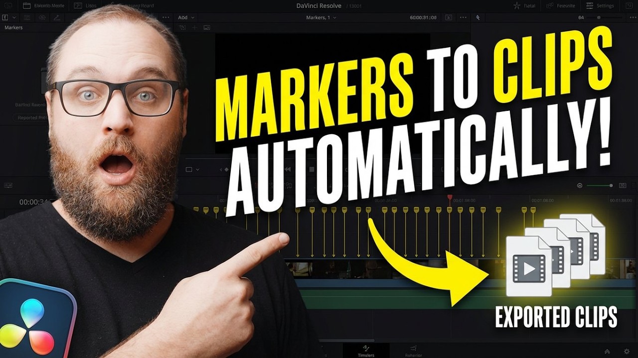 This DaVinci Resolve Script Turns Markers Into Exported Clips - YouTube
