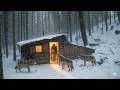 EXTREME I SURVIVED -45°F Alone in an Off-Grid Cabin Trapped in an Abandoned Cabin During a Snowstorm