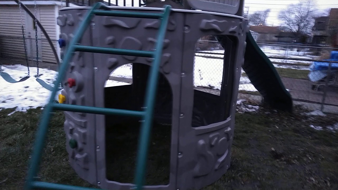 Completed Lifetime castle swing set YouTube