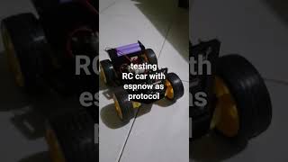 testing rc car with espnow as communication protocol #esp32 #espnow #rccars