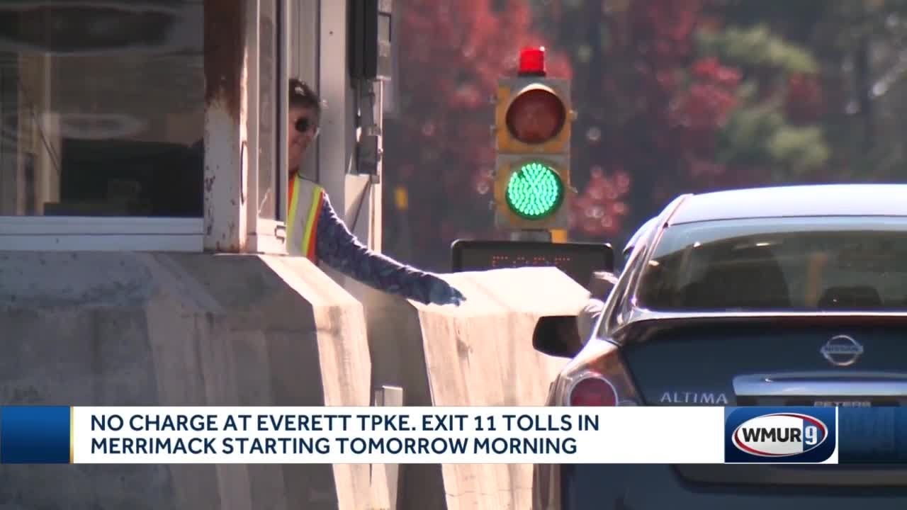 No charge at Everett Turnpike Exit 11 tolls in Merrimack beginning Wednesday