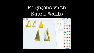 TinkerCAD Tips!  Polygons with Walls of Equal Thickness.           #tinkercad #caddesign #3dprinting
