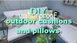 DIY Outdoor Waterproof Cushions \& Pillows