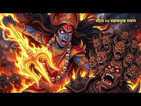 माता सीता के महाकाली रूप ने किया सहस्रमुख रावण का संहार ! | Sita vs Sahastramukh Ravan | #mahakali