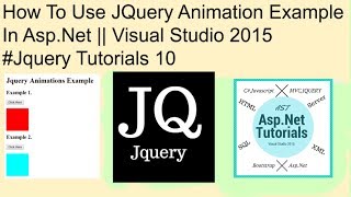 How to use jquery animation example in asp.net || visual studio 2015 #jquery tutorials 10 Wealth
