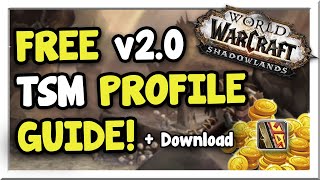FREE Beginner TSM Profile Walkthrough + Download | Patch 9.1.5 | Shadowlands | WoW Gold Making Guide