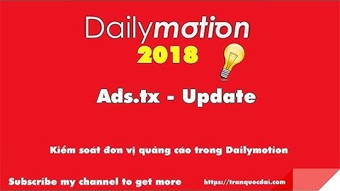 Hướng dẫn đổi tên tập tin ads.txt của daily motion