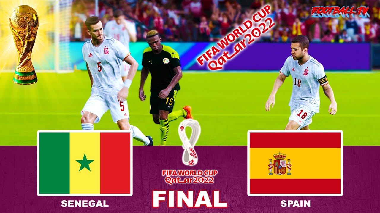 PES 2021 Senegal vs Spain Final FIFA World Cup 2022 Qatar Full Match eFootball Gameplay PC