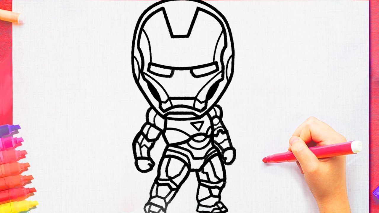 como dibujar a IRON MAN facil - YouTube