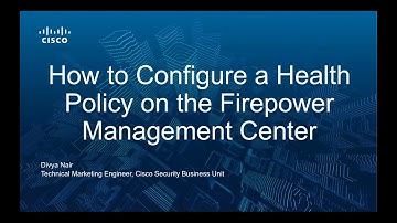 How to Create a Health Policy on the FMC