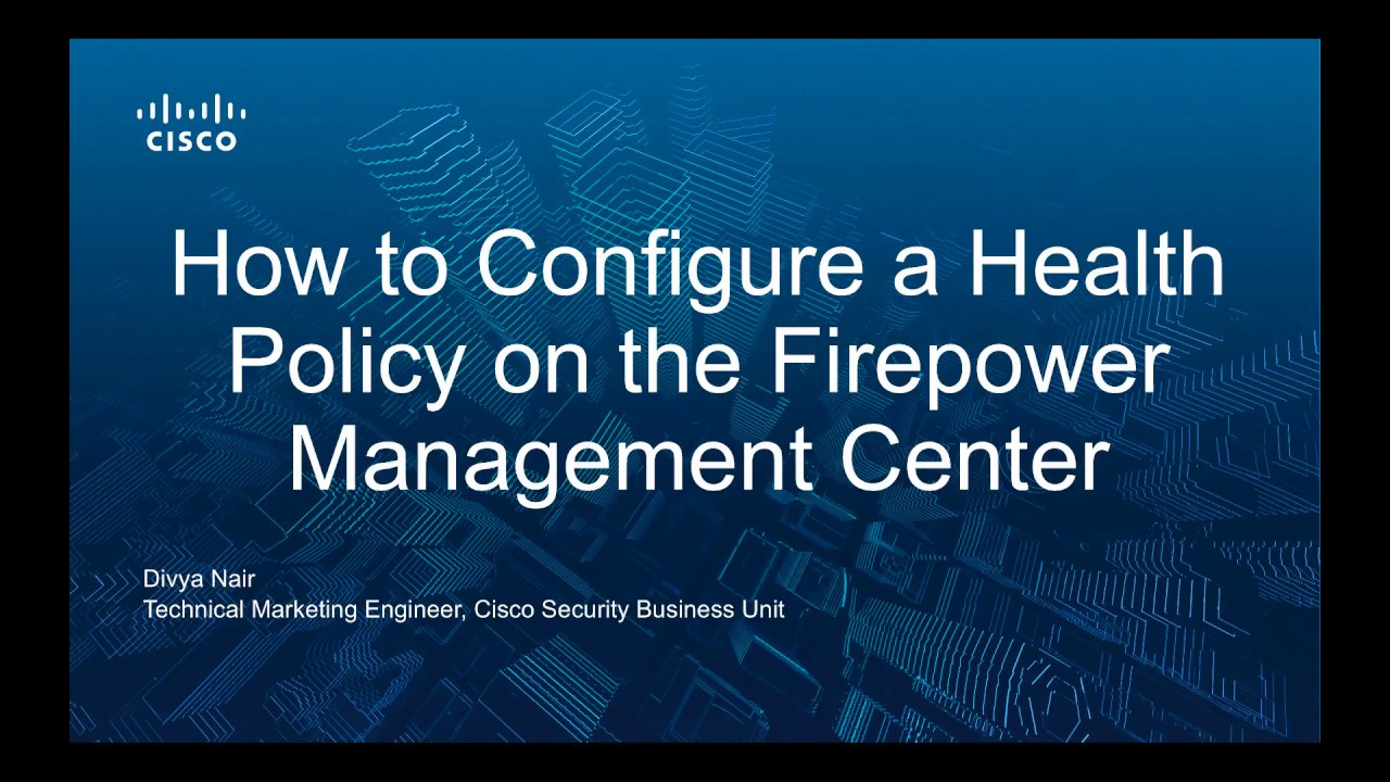 How to Create a Health Policy on the FMC YouTube