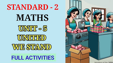 UNITED WE STAND STD 2 MATHS UNIT 5 | UNITED WE STAND CLASS 2 MATHS CHAPTER 5 FULL ACTIVITIES 