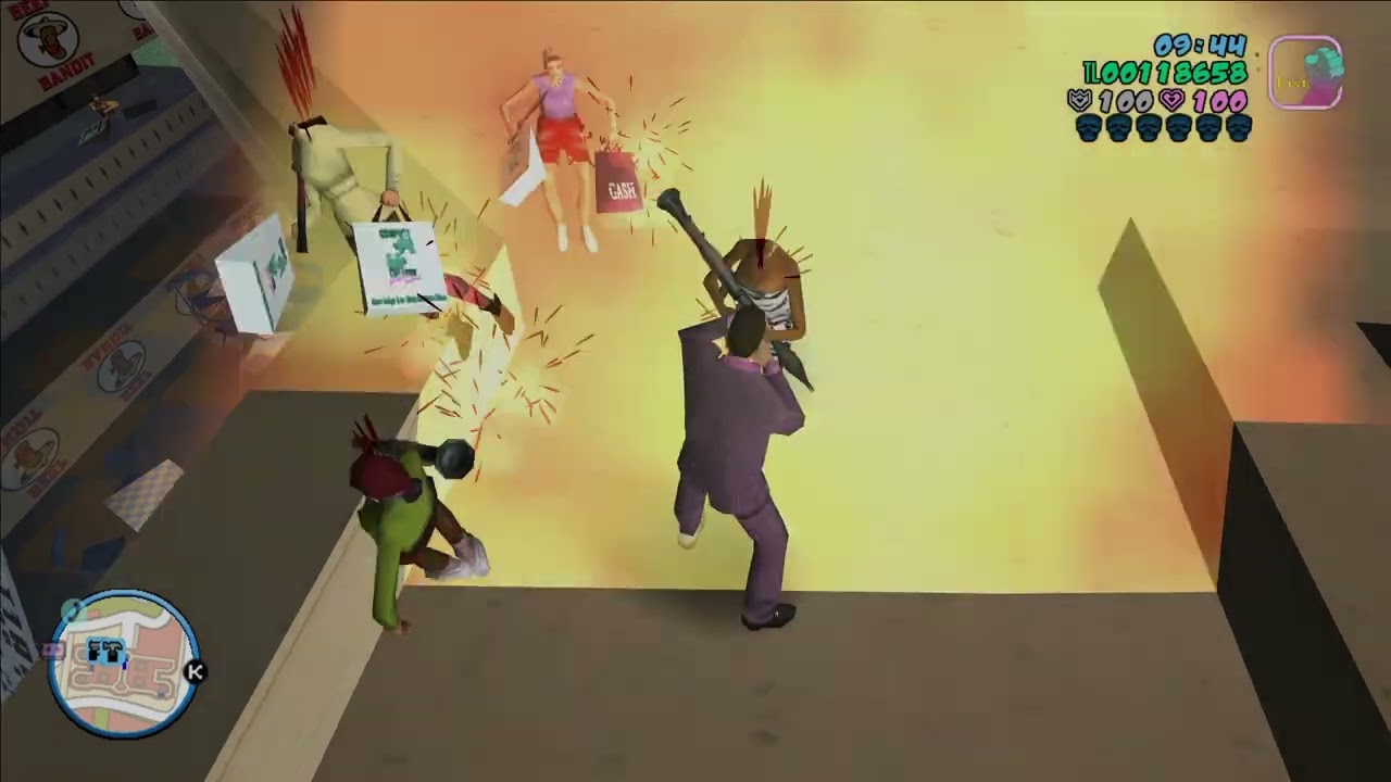 GTA  Vice City All Weapons for Armed Peds Cheat Funny