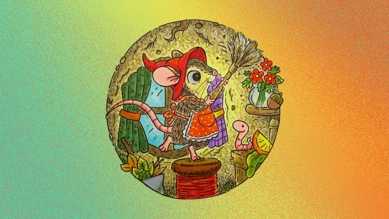 Cleaning Day || MATCHSTICK MOUSE || A spring time coloring book - YouTube