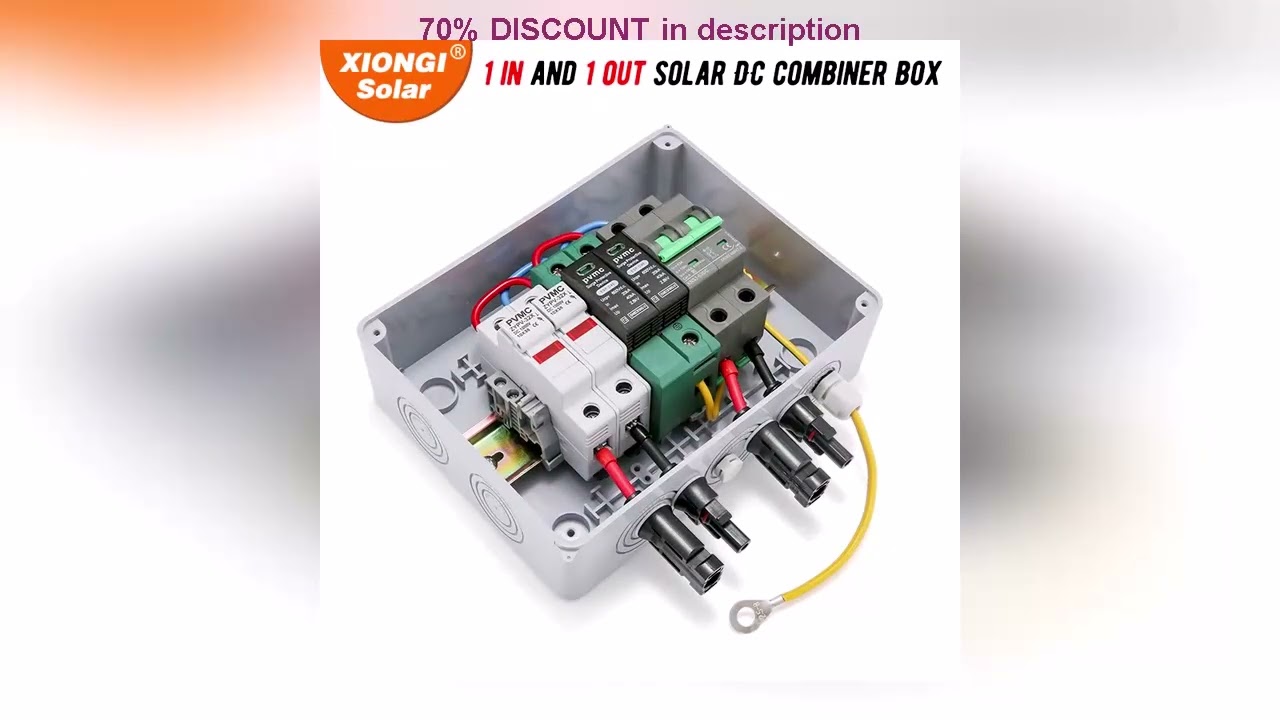 A must-have product! Solar photovoltaic PV Combiner Box With Lightning Protection 1 in 1 out DC 60