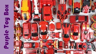 42 Red Transformer Car Dinosaur Animal Airplane Battle Ship Toys