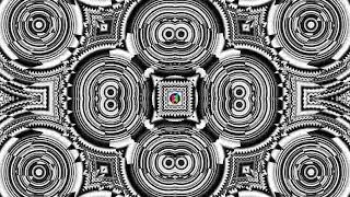 Abstract Geometry in Motion | Black and White Symmetry Pattern Background