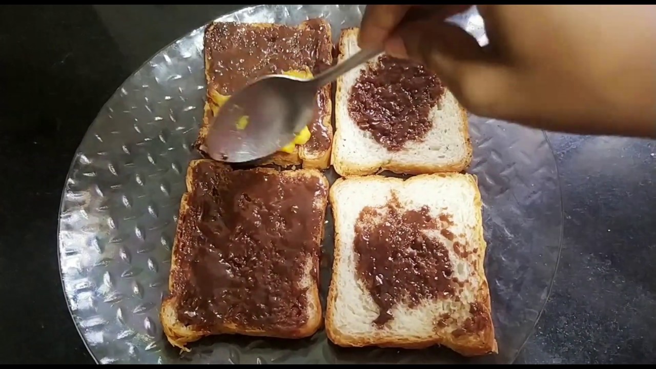 Choco banana sandwich 3 ingredient recipe very easy to make Tasty snack YouTube