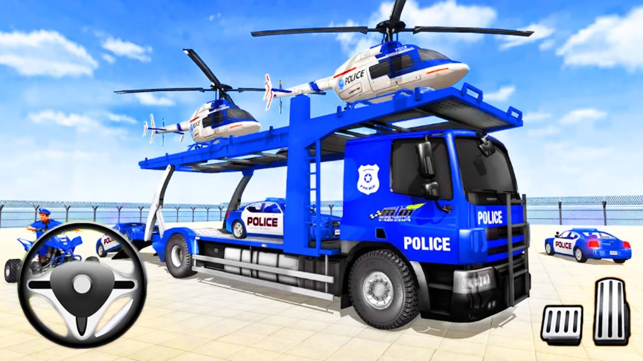 Police Car Ship Transport Truck - US Police Car Transport truck - Android Gameplay