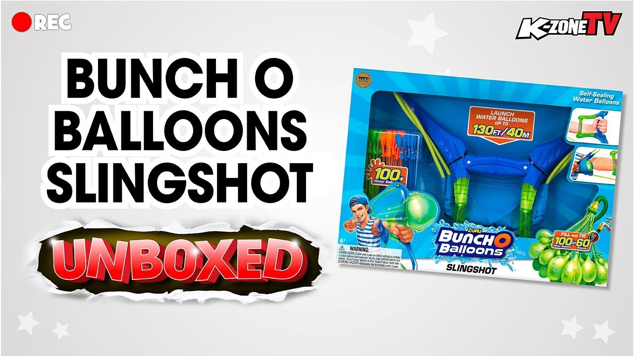Zuru Bunch O Balloons Slingshot Unboxing SelfSealing Water Balloons