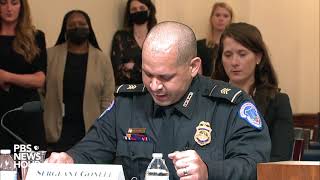 Officer Sgt. Aquilino Gonell testifies before the House select committee.