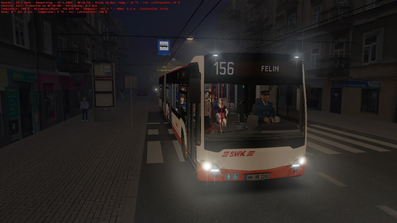 Linie 156 Chodzki szpital - Felin | Omsi 2 #11 (Projekt Lublin 2017) | Pascal 12345310