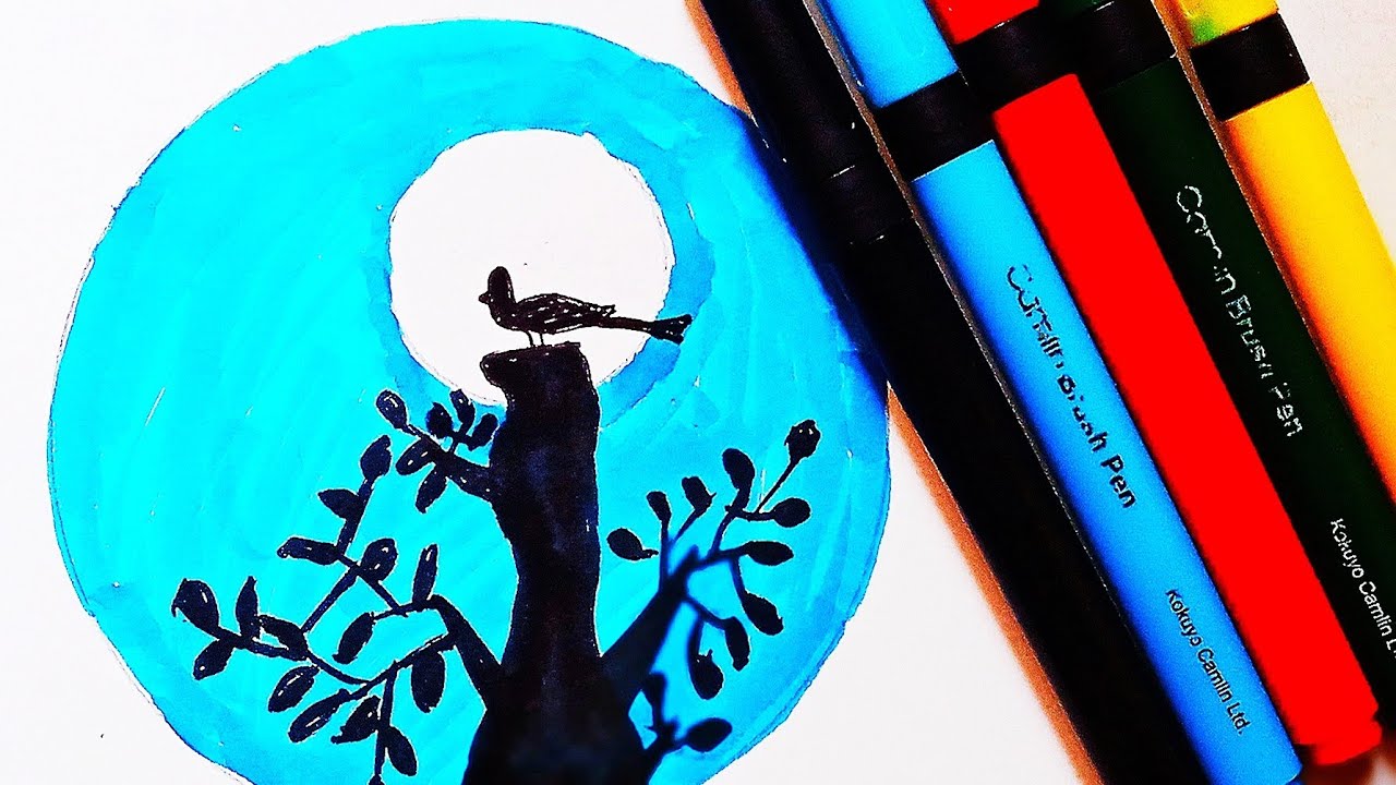 how to make sketch pen drawing 