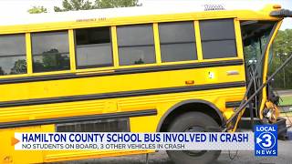 UPDATE No students were aboard school bus involved in Shallowford Road multi-vehicle crash
