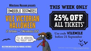 Horrible Histories: Vile Victorians comes to Milestones this Museum Halloween half-term! 🐀