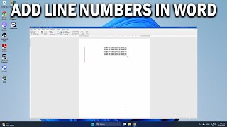 How To Add Line Numbers in Microsoft Word - Easy Fix