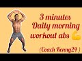 3 minutes Daily morning workout abs 💪