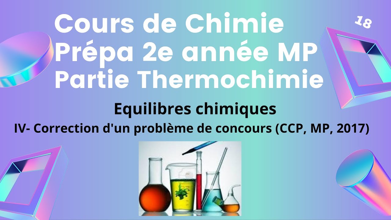 Correction d'un problème de concours sur la thermochimie (CCP, MP, 2017)