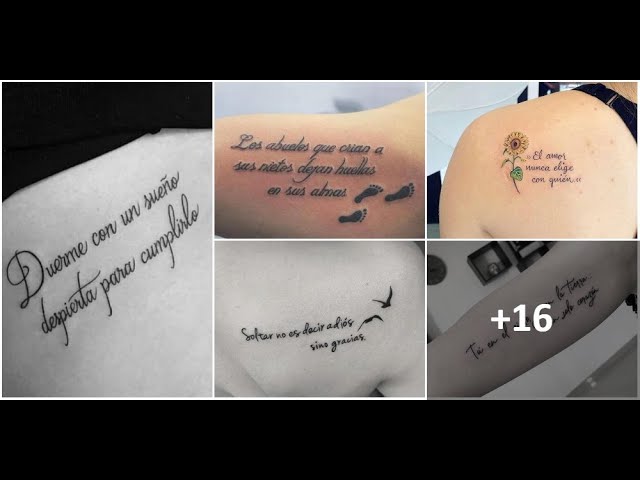 Tatuajes de Frases +16 Hermosas y Conmovedoras Frases - YouTube