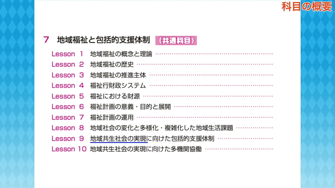 7地域福祉と包括的支援体制（共通科目） - YouTube