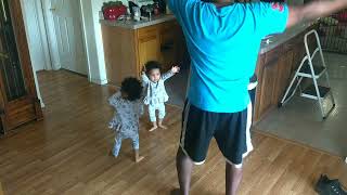 Alyssa&Addy.( we don't own the rights to this music) very young. just dancing with daddy having fun