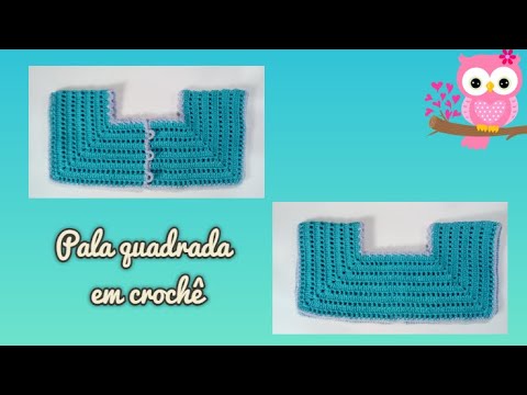 Pala quadrada em crochê