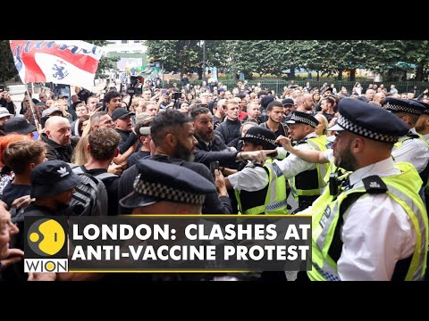London: Clashes erupt between police & protesters at an Anti-Vaccine demonstration | English News