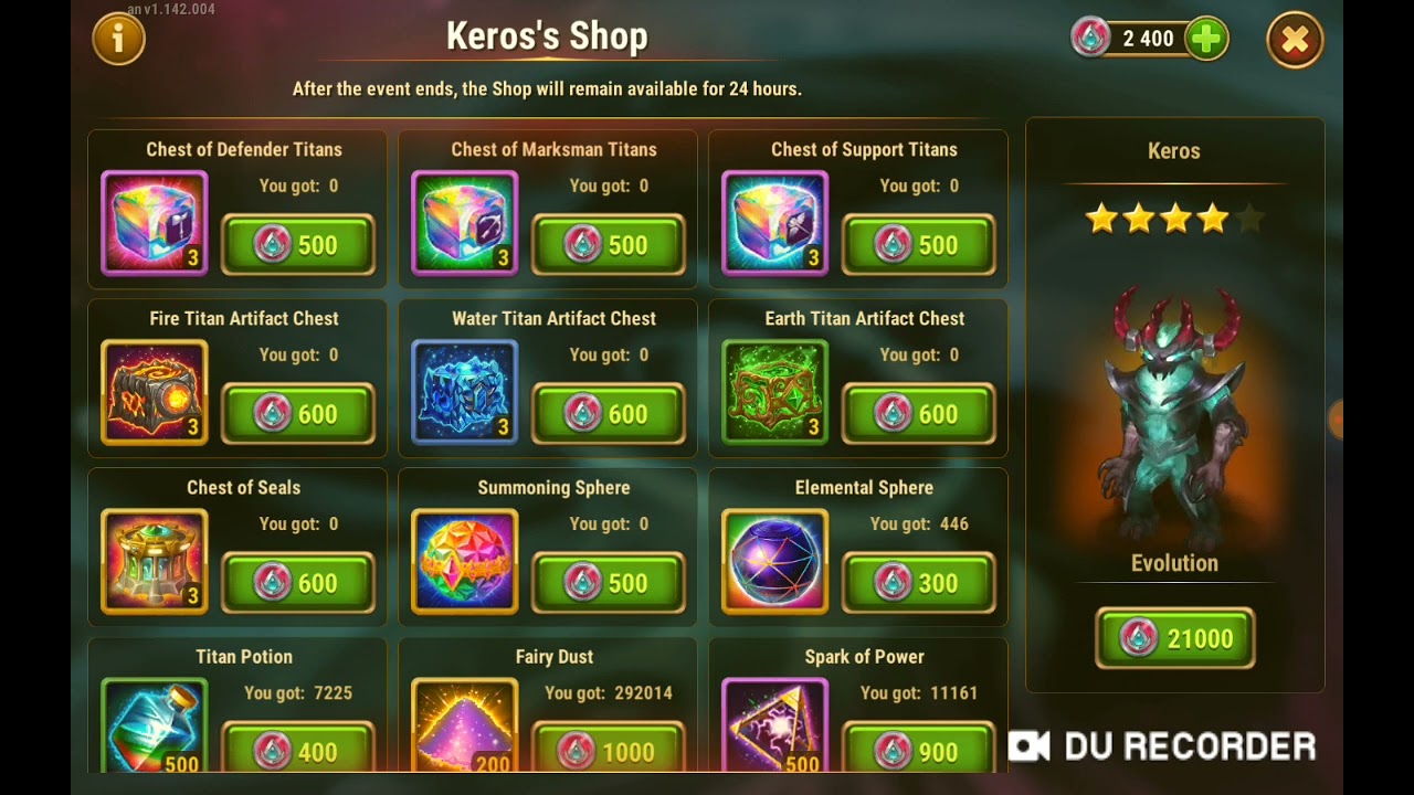 HEROWARS   New Titian Keros 