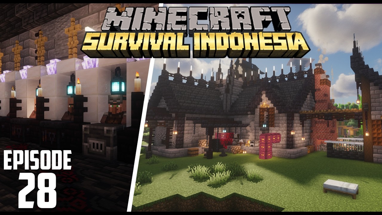 MRNK SURVIVAL [28] - Pembangunan Trading Hall Armorer dan Toolsmith ...