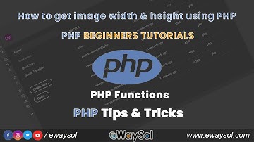 How to get image dimensions (width/height) using PHP | PHP Beginners Tutorials | Scripts | eWaySol