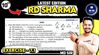 RD Sharma Class 10 Chapter 7 | Triangles | Exercise 7.1 Solutions