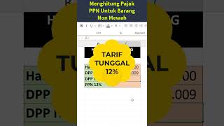 HITUNG PPN BARANG NON MEWAH #excel #exceltips