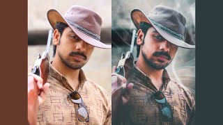 How To Edit (Dark Cowboy) Cinematic Photo in Photoshop - Easy Prince Tutorials (Photoshop CC) screenshot 1