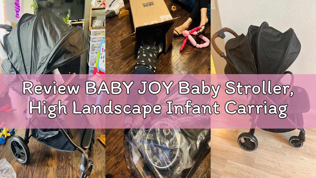 Review BABY JOY Baby Stroller, High Landscape Infant Carriage Newborn Pushchair with Foot Cover, Cup