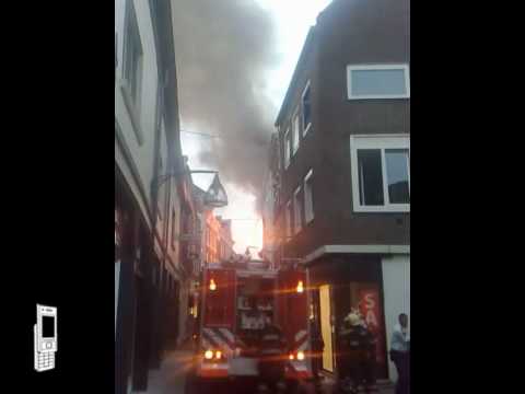 Brand in centrum van Deventer