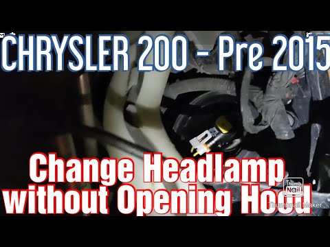 Change 2011-2014 Chrysler 200 Headlamp without Opening the Hood or Removing Bumper