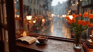 Romantic Jazz Cafe Vibes 💖 Rainy Window Mood | Intimate Moments
