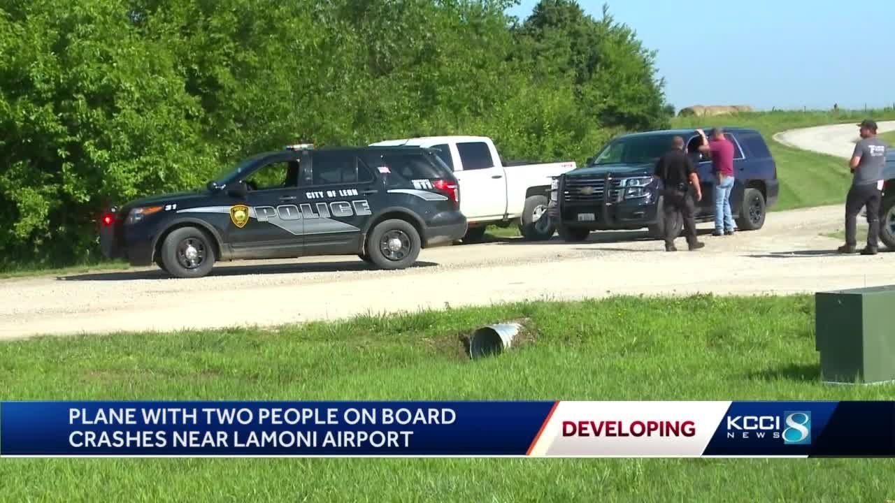 Singleengine plane with two passengers crashes near Lamoni airport